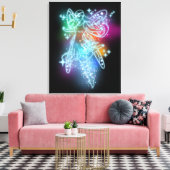 Neon Fairy Canvas Afdruk (Insitu (Woonkamer))