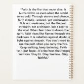 Neon Faith - Gotic Cross Flame Art Planner (Achterkant)