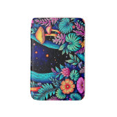 Neon Fantasy Bos Nacht Gloeiend Design Badmat (Voorkant Verticaal)