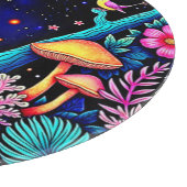 Neon Fantasy Bos Nacht Gloeiend Design Snijplank (Hoek)