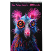Neon Fantasy Creatures – 2026 Calendar Kalender (Hoes)