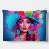 Neon Fantasy Floral Portret Etui (Achterkant)