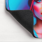 Neon Fantasy Floral Portret Muismat (Hoek)