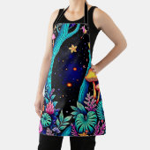 Neon Fantasy Forest Night Glow Design Schort (Insitu)