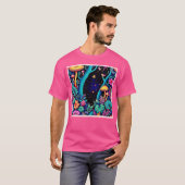 Neon Fantasy Forest Night Glow Design T-shirt (Voorkant volledig)