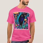 Neon Fantasy Forest Night Glow Design T-shirt (Voorkant)