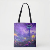 Neon Fantasy Mushrooms Canvas tas (Voorkant)