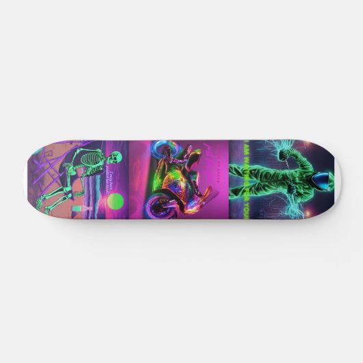 Neon fantasy skateboard (Horizontaal)