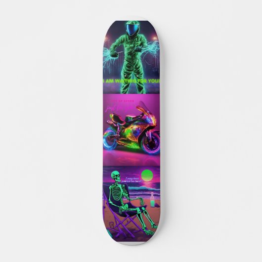 Neon fantasy skateboard (Voorkant)