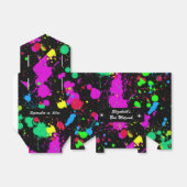 Neon, Faux Glow in the Dark, Bat Mitzvah, Aangepas Bedankdoosjes (Uitgevouwen)