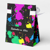 Neon, Faux Glow in the Dark, Bat Mitzvah, Aangepas Bedankdoosjes (Achterkant)