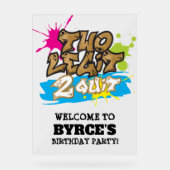 Neon Faux Gold Two Legit 2 is van harte welkom Acryl Bord (Voorkant)