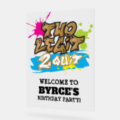 Neon Faux Gold Two Legit 2 is van harte welkom Acryl Bord (Hoek)