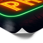 Neon fazant Poster (Hoek)