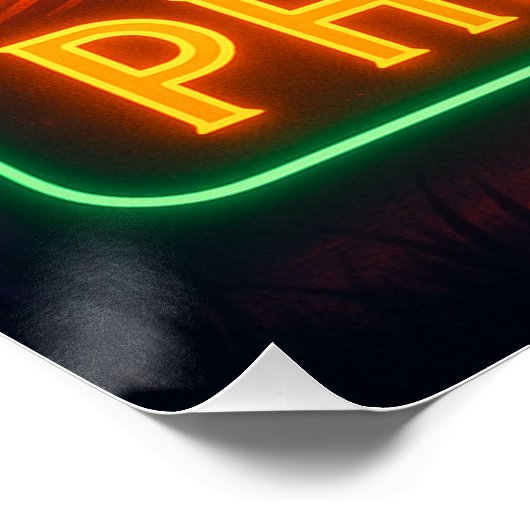 Neon fazant Poster (Hoek)