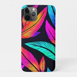 Neon Feather Pattern Vibrant Art Case-Mate iPhone Case