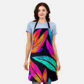 Neon Feather Pattern Vibrant Art Schort (Gedragen)