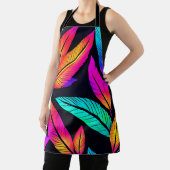 Neon Feather Pattern Vibrant Art Schort (Insitu)