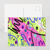 Neon Feelings Abstracte kunst Briefkaart (Voorkant / Achterkant)
