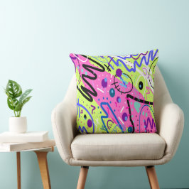 Neon Feelings Abstracte kunst Kussen
