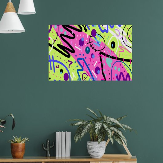 Neon Feelings Abstracte kunst Poster (Woonkamer 1)
