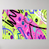 Neon Feelings Abstracte kunst Poster (Voorkant)