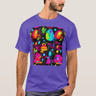 Neon Feest Oldschool Kleur Glow UV familie T-shirt