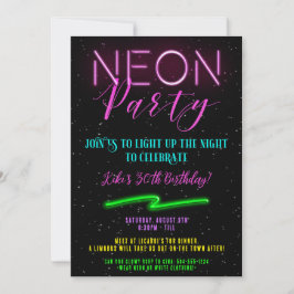 Neon Feest Uitnodigingen, Neon Uitnodigingen