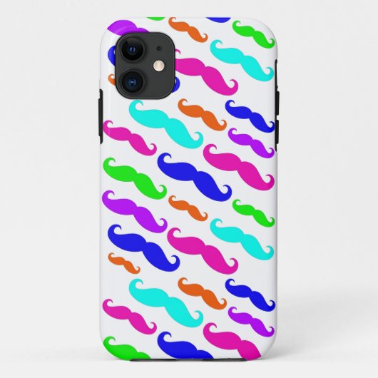 Neon felkleurige snor 5 hoesje (Achterkant)