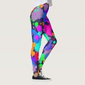 Neon felkleurige verfspleetleggings leggings (Rechts)