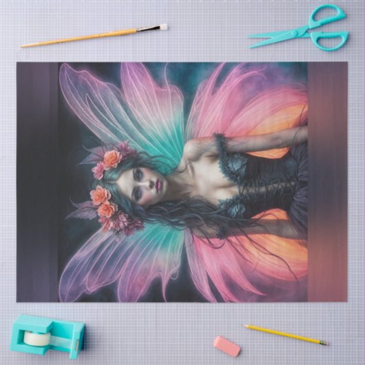 Neon Festival Summer Fairy Decoupage Papier (Craft)