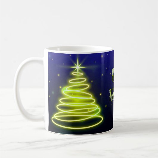 Neon Festive Trees Mug Koffiemok (Links)