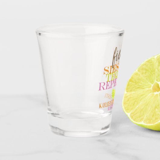 Neon Final Fiesta Bachelorette Party Shot Glass Shot Glas (Links)