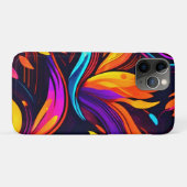 Neon Fire Design met vurige iconen Case-Mate iPhone Case (Achterkant (horizontaal))