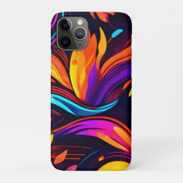 Neon Fire Design met vurige iconen Case-Mate iPhone Case