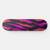 Neon Fire Flame Persoonlijk Skateboard (Horizontaal)