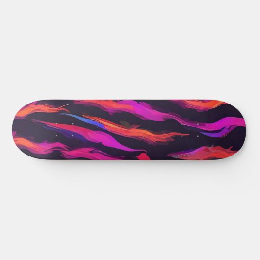 Neon Fire Flame Persoonlijk Skateboard (Horizontaal)