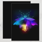 Neon Firefly op zwart Aankondiging (Voorkant / Achterkant)