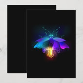 Neon Firefly op zwart Advieskaart (Voorkant / Achterkant)