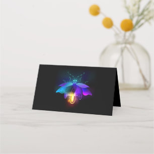 Neon Firefly op zwart Afsprakenkaart