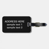 Neon Firefly op zwart Bagagelabel (Achterkant horizontaal)