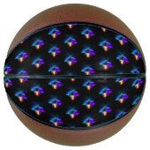 Neon Firefly op zwart Basketbal (Voorkant)