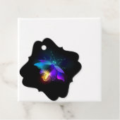 Neon Firefly op zwart Bedankjes Labels (In situ)