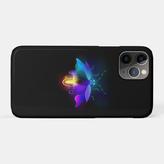 Neon Firefly op zwart Case-Mate iPhone Case (Achterkant (horizontaal))