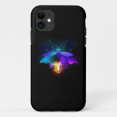 Neon Firefly op zwart Case-Mate iPhone Case (Achterkant)