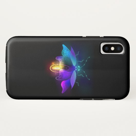 Neon Firefly op zwart Case-Mate iPhone Case (Achterkant (horizontaal))