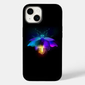 Neon Firefly op zwart Case-Mate iPhone Case (Achterkant)