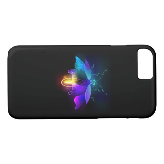 Neon Firefly op zwart Case-Mate iPhone Case (Achterkant (Horizontaal))