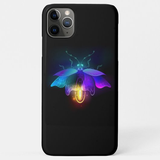 Neon Firefly op zwart Case-Mate iPhone Case (Achterkant)