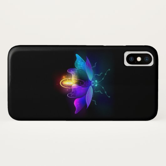 Neon Firefly op zwart Case-Mate iPhone Case (Achterkant (horizontaal))